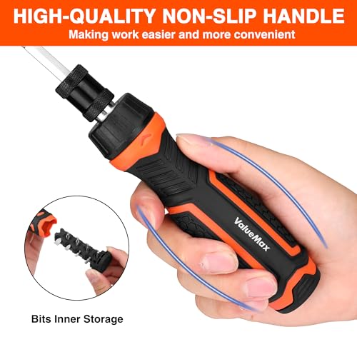 Image of Valuemax Ratcheting Screwdriver, 9-In-1 Multi Ratchet Screwdriver