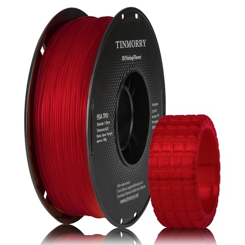 Filament TINMORRY TPU Czerwony Przezroczysty (RED TRANSPARENT)