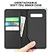 SHIELDON Galaxy S10 Plus Case, Genuine Leather S10+ Plus Wallet Book Case RFID Blocking Credit Card Slot Flip Magnetic Stand Case Compatible with Galaxy S10Plus (2019 Release) - Black
