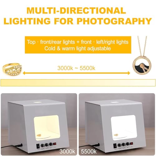 Image of Electric Turntable Light Box for Jewelry Photography, Dimmable Rotating Softbox for 3D Scanning and Video, Photo Studio Equipment