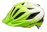 KED Unisex Jugend Street Jr. Pro Fahrradhelm, Lime Green White matt, M (53-58cm)
