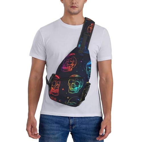 Bolso cruzado con diseño calaveras coloridas miniatura 6