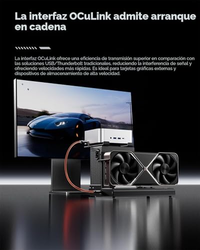 Chasis eGPU Oculink AOOSTAR EG01 con soporte modular de aluminio 3