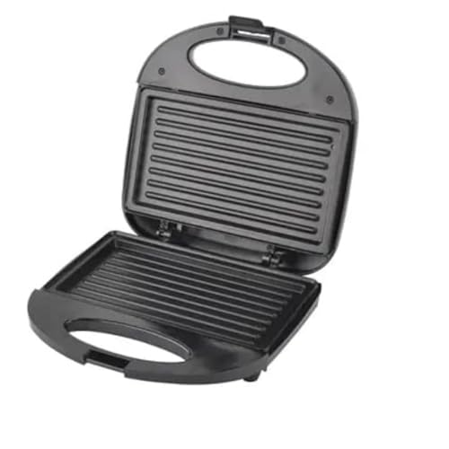 Electric Sandwich Maker and Panini Press, 750 Watts, Non-Stick Grill Plates, Black