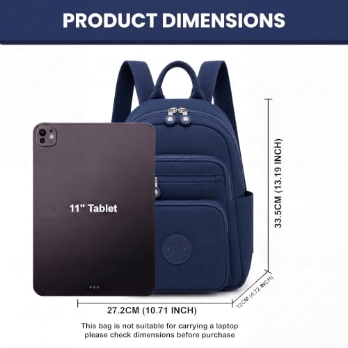 Image of TS WITH TECHSUN Stylish Lightweight Water Resistant Backpack for Women Girls | Anti-Theft Adjustable Shoulder Strap Bag | Multipocket Daypack for Travel, Shopping, Office, Work