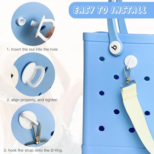 Image of Strap Wrap Compatible with Bogg Bag Accessories, Adjustable Crossbody Shoulder Straps Replacement Handle Wrap Protector for Rubber Beach Tote Bag