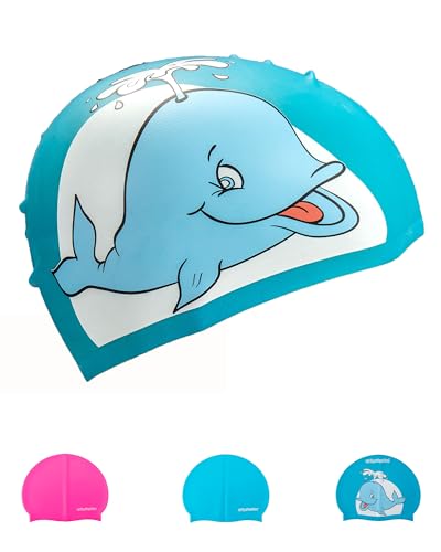 AQUAZON Premium Badekappe für Kinder, Jungen und Mädchen -...