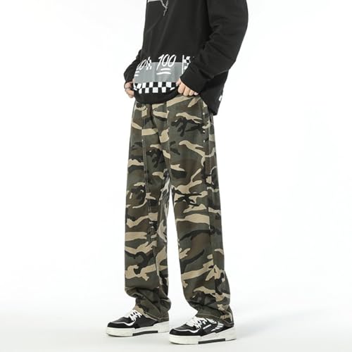 Jeans Pants Trouser Denim Spring and Autumn Men's Designer Style Splicing Camo Classic Workwear3