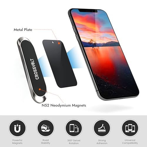 CROSSVOLT Magnetic Mobile Phone Holder for Car Dashboard/Car Phone Mount with Super Strong Magnets (Worlds Strongest and Safest Magnets) Can be Used in Car, Bike, Scooter, Desk, Office Home - Image 5