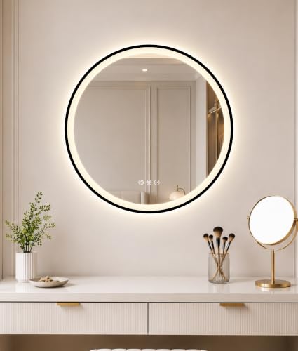S'bagno Bluetooth Specchio-Bagno-con-Luce 60cm, Telaio Ferro