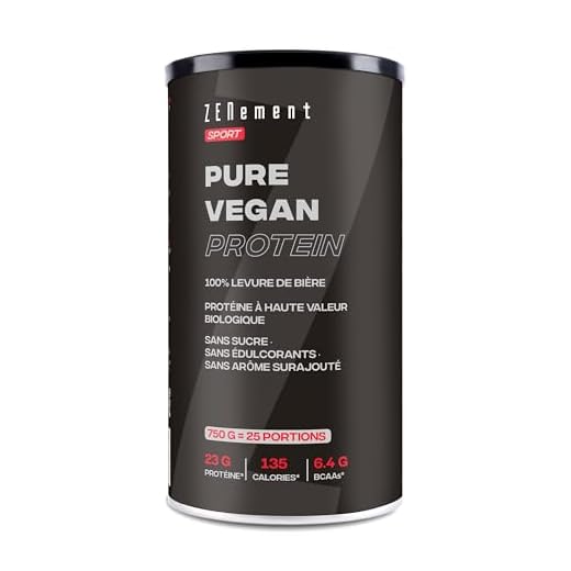 Pure Vegan Protein - 100% Levure de Bière, Haute Valeur Biologique, Sans Sucre, Sans Édulcorants, Sans Arômes Ajoutés - 750g, Végan, Sans Lactose, Sans Gluten, Sans Soja