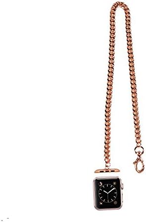 Vobara Magnetic Pocket Watch with Chain for Apple Watch Accessory fits Series 3 (Rose Gold-Tone Pocket Watch, 42mm)