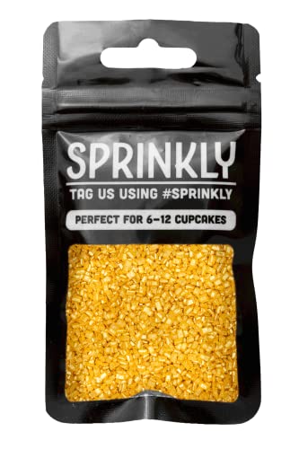 Simply Topps gold Sparkling Sugar Crystals 30G - Cupcake Cake Sprinkles For Decorating