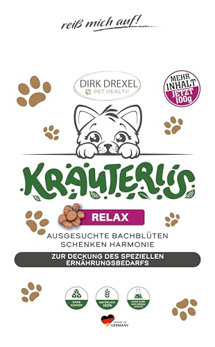 Dirk Drexel Relax Kräuterlis für Katzen 78g | Angst und Stress | mit Bachblüten | Innere Ruhe | Zur Harmonisierung | Beruhigungsmittel