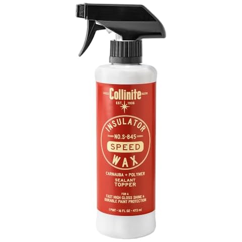 Collinite S-845 Insulator Wax Speed-Carnauba + Polymer Sealant+Spray Wax Topper. High Gloss Shine + Paint Protection & Durable Hydrophobics. Fast Spray& Wipe Results for Cars, Trucks, RV (16 fl oz) Cover