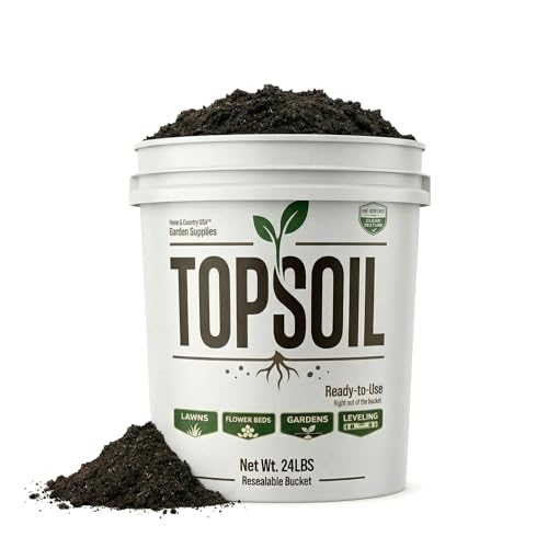 All Purpose Topsoil 24 lb Pail, Organic Potting Soil and Planting Mix, Root Boosting Garden Soil for Indoor Outdoor Houseplants, Flowers, Vegetables, Herbs, Shrubs, Raised Beds and Containers