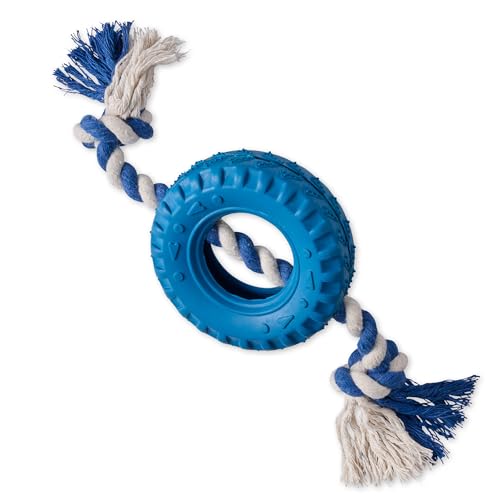 Pet Passion Natural Rubber Tire and Organic Cotton Rope Pull