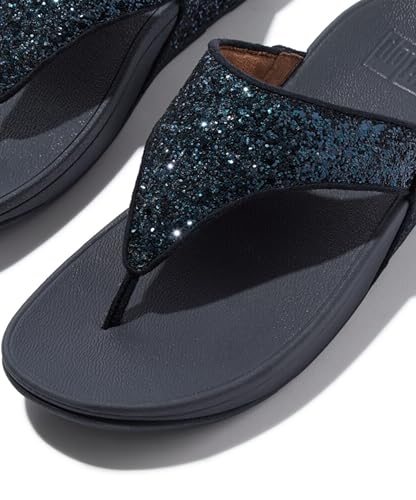 Image of FitFlop Lulu Multi-Tonal Glitter Toe-Post Sandals