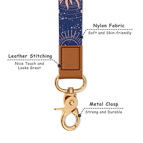 Image of Wrist Lanyard Key Chain, Cute Wristlet Strap Keychain Holder for Women Men Car Keys ID Badges Card Wallet Phone Camera
