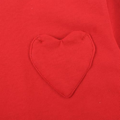 Noomelfish Girls Long Sleeve Heart Pocket T-Shirts Casual Cotton Tee Tops Blouse (5-12 Years)4