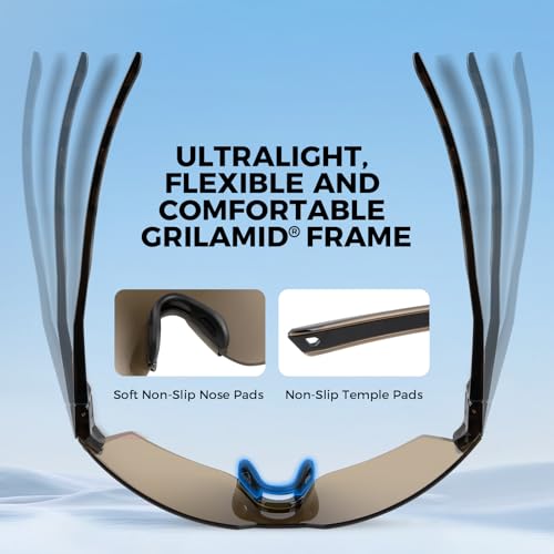Image of KastKing Tarkio Polarized Fishing Sunglasses, One Piece PC Lens Rimless