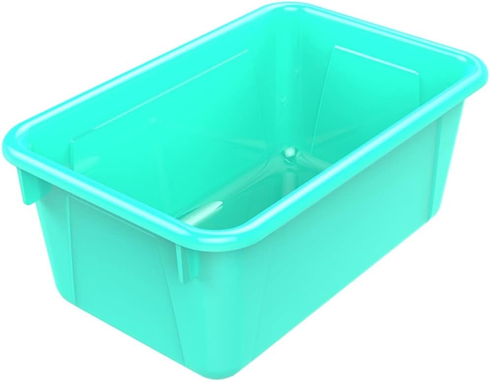 Storex Small Cubby Bin, Teal