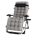 Produktbild DQCHAIR Gepolsterter Relax Liegestuhl, Gartenliege Schwerelosigkeit Lounge-Sessel Folding Tragbarer Relaxliege Klappbar Und Verstellbar mit Kopfstütze für Strand, Schwimmbad, Garten (Color : Gray)