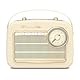 TechniSat Transita 130 - portables DAB+/UKW-Retroradio mit UKW Frequenzregler (Bluetooth-Audiostreaming, USB, Dot-Matrix LC-Display, Akku für bis zu 24 Stunden, Tragegriff, Kunstleder-Gehäuse) beige
