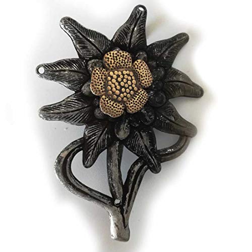 Reproduction WWII WW2 German Edelweiss Flower Badge M43 Cap Insignia Medal