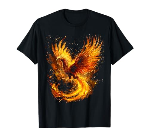 Phoenix Mítico Motivo Fantasía Arte Fénix Camiseta