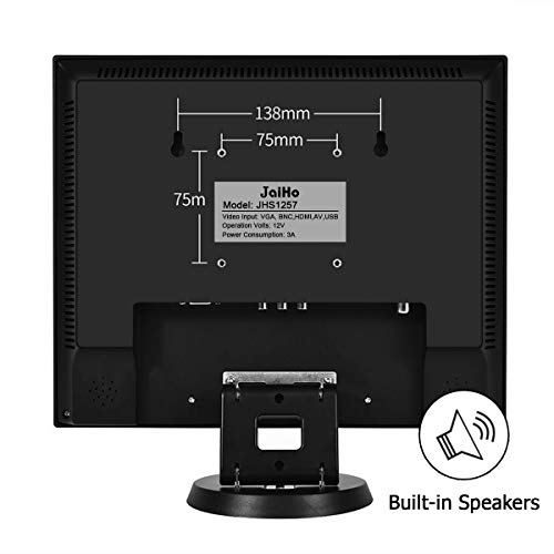 14 Inch Lcd Security Cctv Monitor, 1024X768 4:3 Resolution Hd Color Tft Lcd Display Screen With Vga/Hdmi/Av/Bnc/Mic Usb Ports For Surveillance Camera, Stb And Other Video Equipment, Built-In Speaker #TOP4