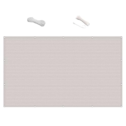 Brise-Vue pour Balcon 65 x 870 cm Protection Contre Vent, Soleil Brise Vue Balcon Cache Vue Clôture Jardin Extérieure avec Attaches de Câble et Cordons pour...