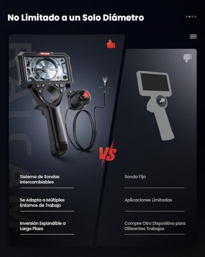 Cámara endoscópica industrial para autos y tuberías con cable impermeable de 1,5m 6