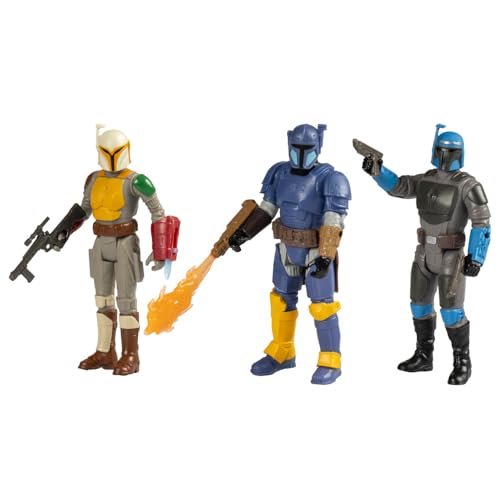 STAR WARS Epic Hero Series Unite The Clans Pack, Paz Vizsla, Mandalorian Warrior, Axe Woves 4-Inch Action Figures, Toys for 4 Year Old Boys & Girls (Amazon Exclusive)