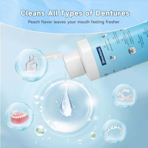 Image of Ultrasonic Retainer Cleaner Solution for Ultrasonic Denture Cleaner-Professional Cleaning of Retainers, Invisible Aligners, Mouth Guards, Night Guards, Remove Odors, Discoloration & Stains 4oz