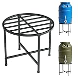 LYUND Heavy Duty Stainless Steel Rain Barrel Stand，1200lb Capacity Water Collection Barrel Stand，Rust-Proof & Weatherproof, Fits 45/50/55 Gallon Plastic Outdoor Rain Barrels