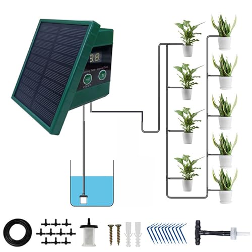 Système d'irrigation solaire goutte à goutte automatique avec minuterie pour jardin