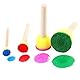 30pcs Schwammmalerei Pinsel Kit,Früherziehung Kinder Malen Set,DIY Bunte Schwammbürsten, Malpinsel Werkzeug Inklusive Musterpinsel, Schaum Pinsel,Kunsthandwerk Kinderspiel
