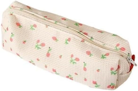 Image of Pink Floral Style Pencil Bag, Pen, Pencil and Marker Cases, Organizer, Cosmetic Makeup Storage Bag