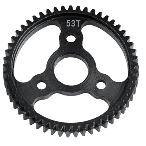 32P Spur Gear, 53T 0.8 Metric Pitch, Compatible with 32-Pitch, Hardened Steel 53 Tooth 0.8M Spur Main Gear for 1/10 TRAXXAS Ford Rustler Slash Stampede 4X4 & Arrma