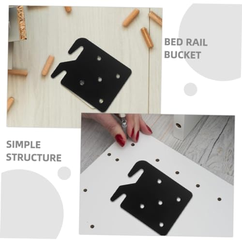 Support de rail de lit universel en fer avec 4 crochets et fixations - 5