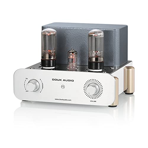 Douk Audio F5 Pure Class A HiFi Vacuum Tube Amplifier - 6W Single-Ended Stereo Amp for Home Audio System with RCA Inputs