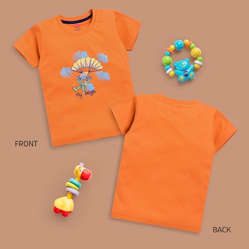 Image of LuvLap Baby Boys Regular Fit 100% Cotton Half Sleeve Boys T-Shirt Pack of 5