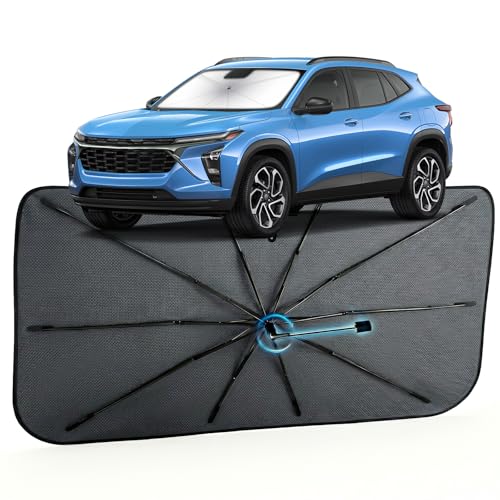 Image of Car Windshield Sun Shade for Chevrolet Trax 2013-2026 -[Reflective Coated Fabric] Sunshade Umbrella for Front Window, Car Shades Sun Visor Keep Car Cool and Protects Interior, 1:1 Exact Fit