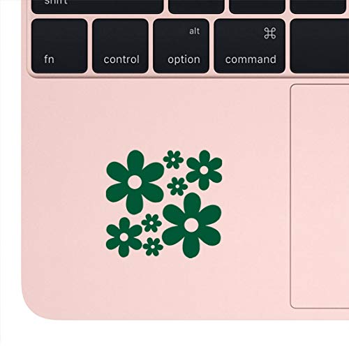Image of Groovy Daisy Flower (Green) (Set of 2) Premium Waterproof Vinyl Decal Stickers for Laptop Phone Accessory Helmet Car Window Bumper Mug Tuber Cup Door Wall Decoration