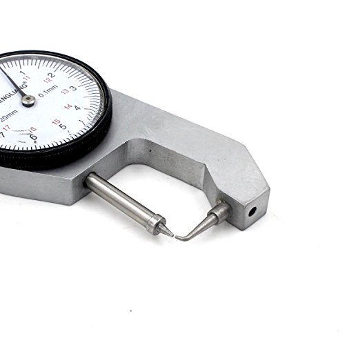 Calibrador de espesor 0-20mm con contador de dial y lectura de incremento 0.1mm miniatura 5