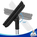 MR.SIGA Heavy Duty Grout Scrub Brush with Long Handle, Shower Floor Scrubber for Cleaning, Tile Scrub Brush with Stiff Bristles - Image 5
