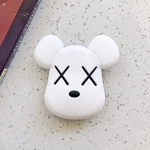 Image of Cute Anime Mobile Holder Grip Stand for Phones Selfie Holder for Smartphones, Designed for Kids and Teens. [ Silicone ]-(Model - White Bear)