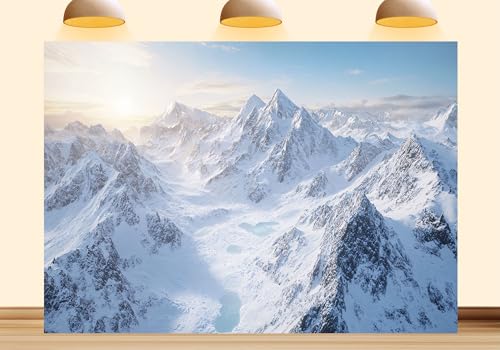 Shdasmil 12X8ft Fabric Iceberg Backdrop White Cyclorama Polar Glaciers Photography