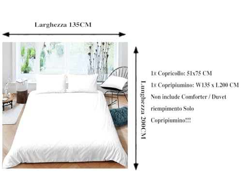 Housse de couette hexagonal décoratifs pour ados avec fermeture éclair 135x200